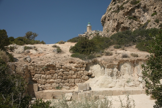 Ancient Heraion - Agora view of the Cape Melagavi lighthouse